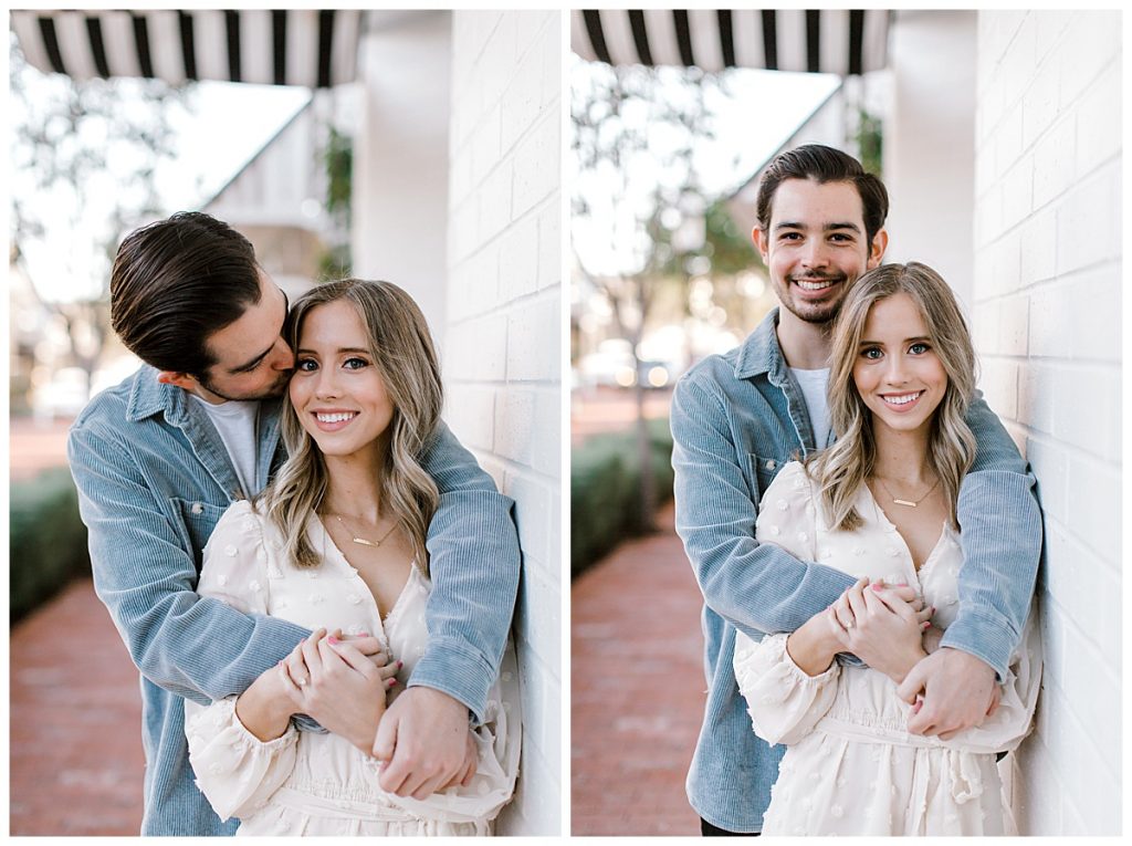 photo collage of couple holding each other